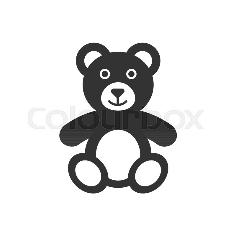 teddy bear plush toy icon vector illustration business concept
