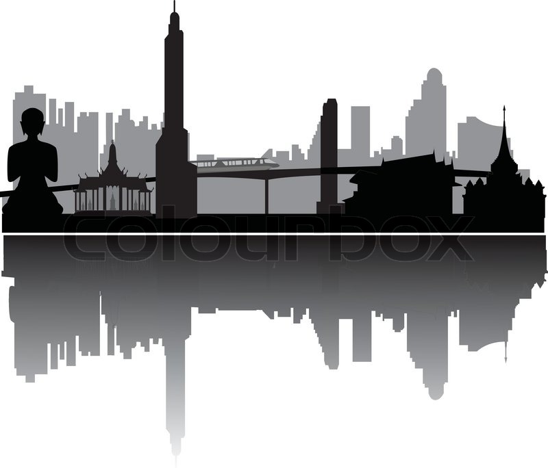 Skyline Bangkok Stock Vector Colourbox Skyline Bangkok Stock Vector Colourbox
