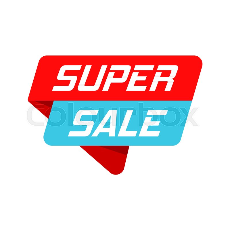 Super Sale Banner Badge Icon Vector Stock Vector Colourbox