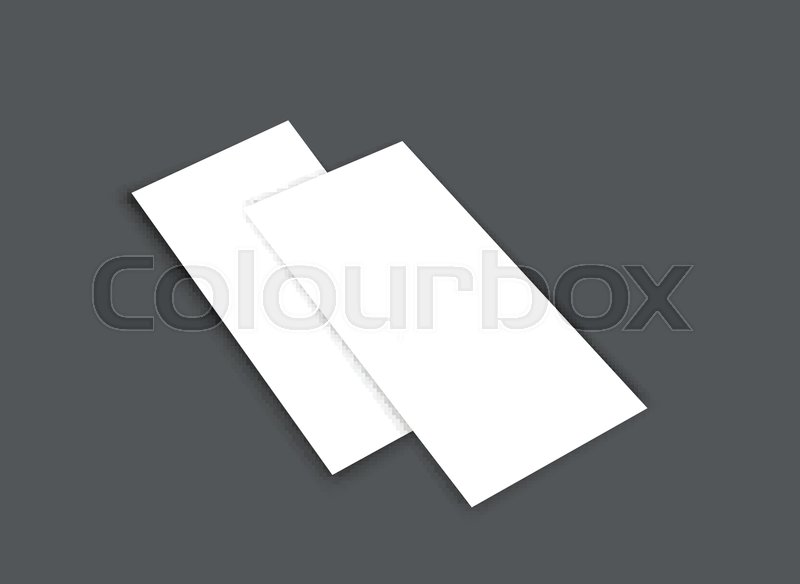blank tri fold brochure mock up portrait cover isolated stock