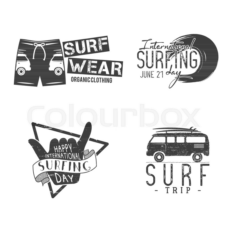 Vintage Surfing Graphics and Emblems | Stock vector | Colourbox