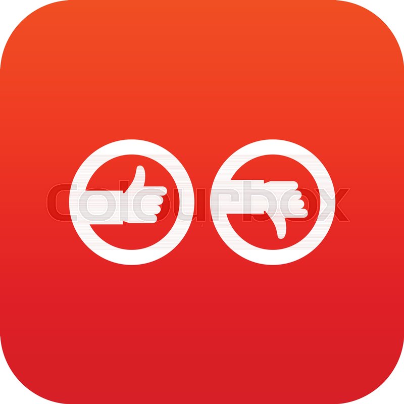 Signs hand up and down icon digital ... | Stock vector | Colourbox