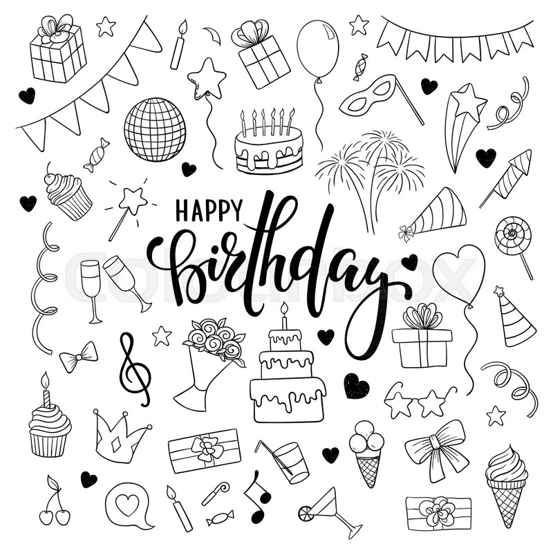 Big Set Of Hand Drawn Doodle Cartoon Stock Vector Colourbox