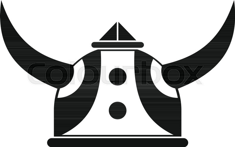Viking helmet icon. Simple | Stock vector | Colourbox