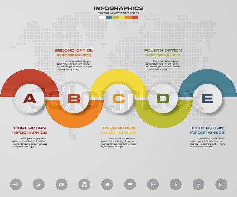 5 steps timeline arrow infographic element 5 steps infographic arrow infographic