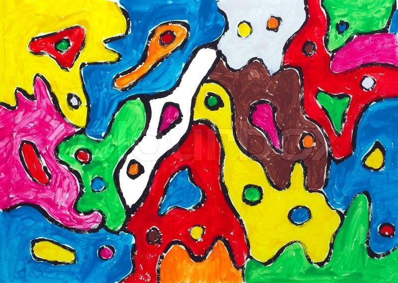 abstract multi colored painted background with isolated cental element children drawing stock photo colourbox - Children Drawing Pictures For Painting abstract multi colored painted background with isolated cental element children drawing stock photo colourbox - Children Drawing Pictures For Painting