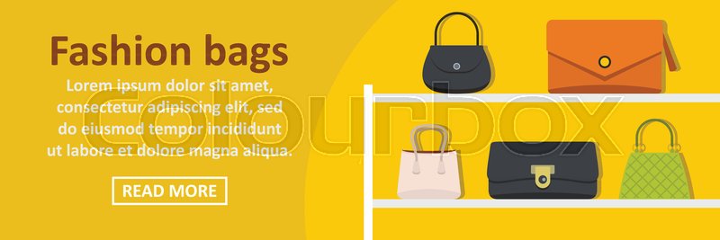 Fashion bags banner horizontal | Stock vector | Colourbox