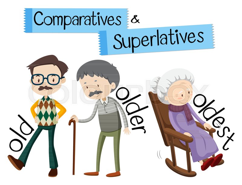 English grammar for comparatives and | Stock vector | Colourbox