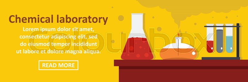 Chemical Laboratory Banner Horizontal Stock Vector Colourbox