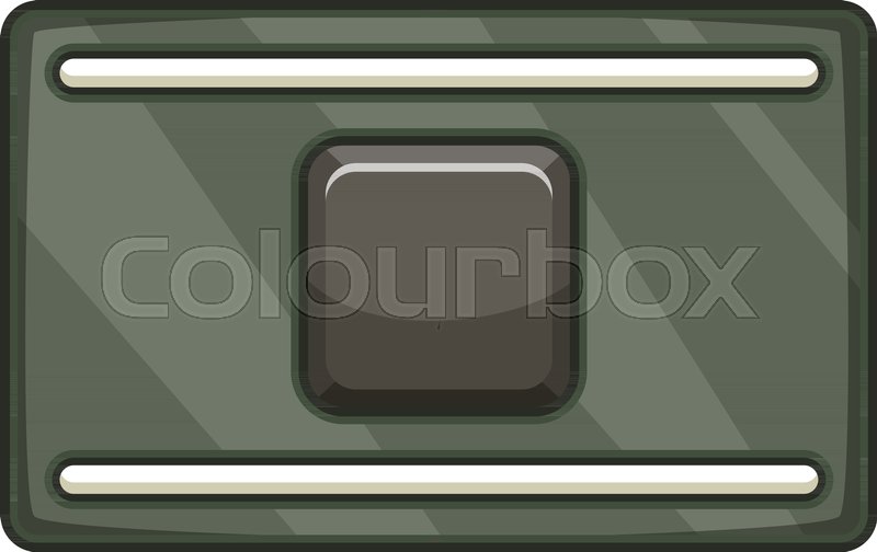 Cpu Microprocessor Chips Icon Cartoon Stock Vector Colourbox
