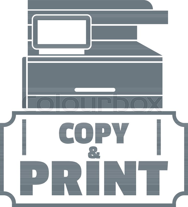 Copy And Print Logo Simple Stock Vector Colourbox