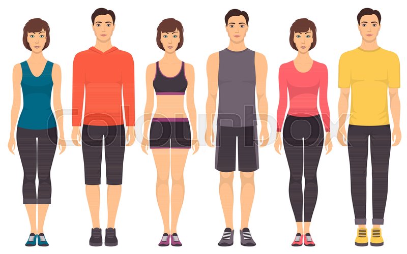 different sportswear attire