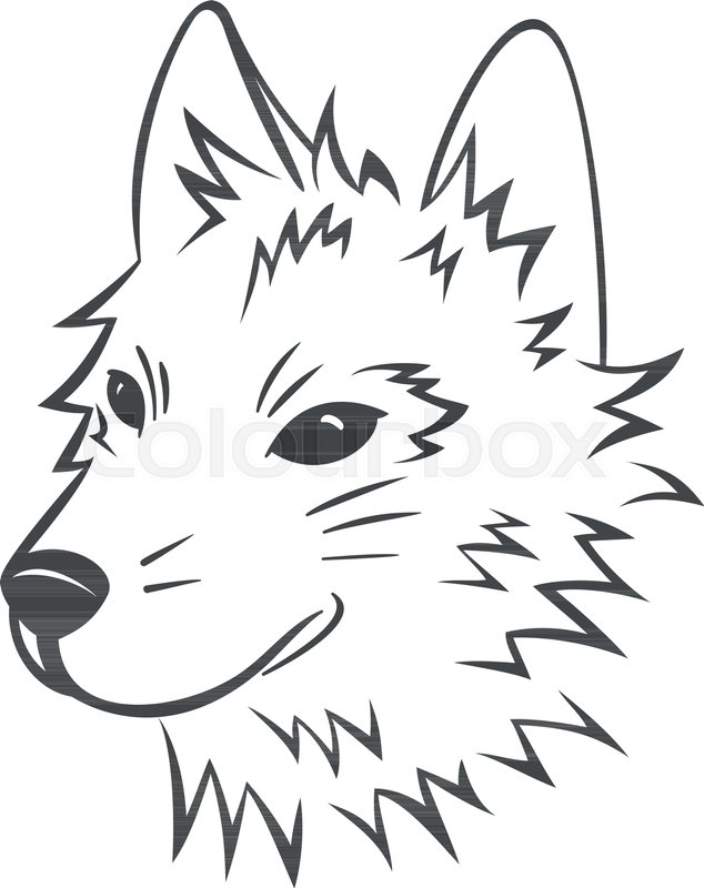 Simple monochrome vector image of a | Stock vector | Colourbox