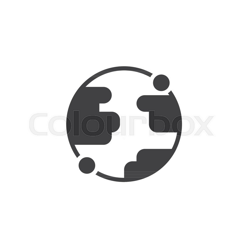Earth Globe Vector Icon Filled Flat Stock Vector Colourbox