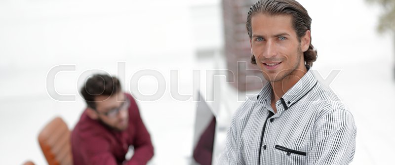 Portrait of a successful Manager on the | Stock image | Colourbox