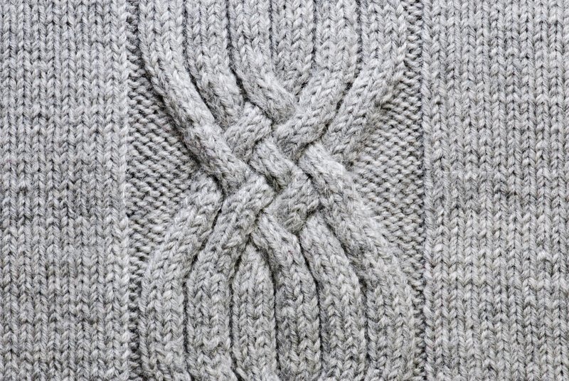 Grey knitting background of handmade woolen pattern Stock Photo Colourbox