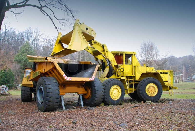 excavator bulldozer load big