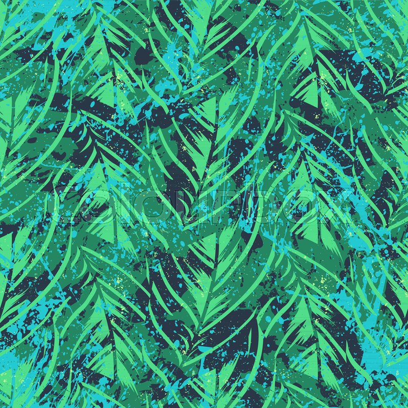 Bold abstract jungle print with Stock vector Colourbox