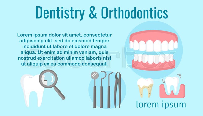 Dental Clinic Horizontal Banner With Stock Vector Colourbox