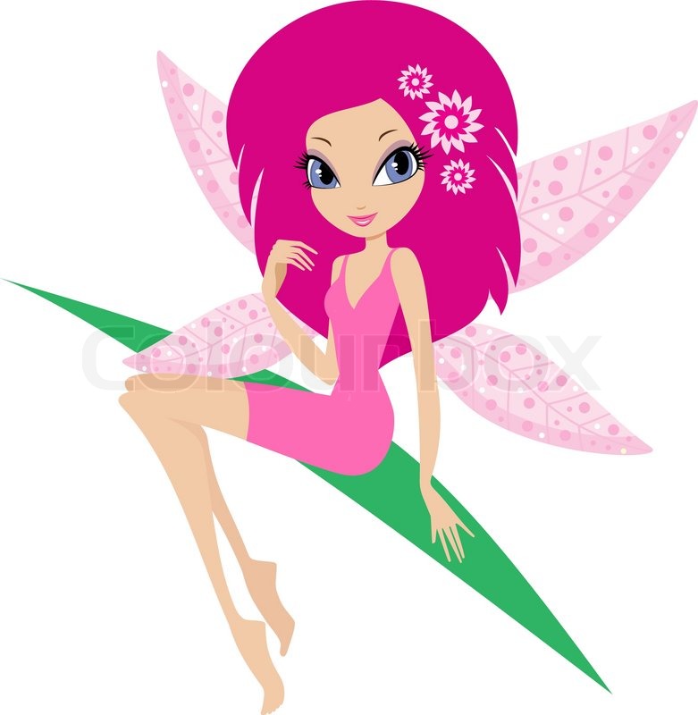Fairy on a white background | Stock Vector | Colourbox