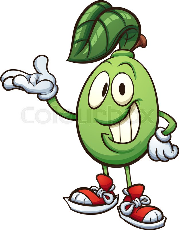 Happy Cartoon Lime Character Vector Stock Vector Colourbox