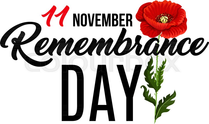 Vector Poster For Remembrance Day With Stock Vector Colourbox