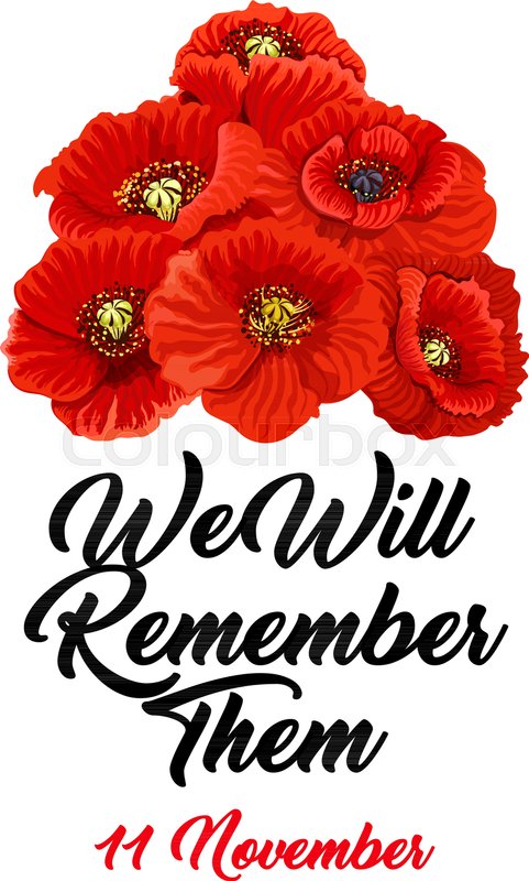 Poster We Will Remember Them Stock Vector Colourbox