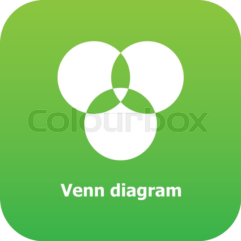round venn diagram icon green vector stock vector colourbox venn diagram icon