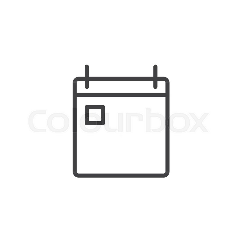 calendar outline icon linear style sign for mobile concept and web calender outline