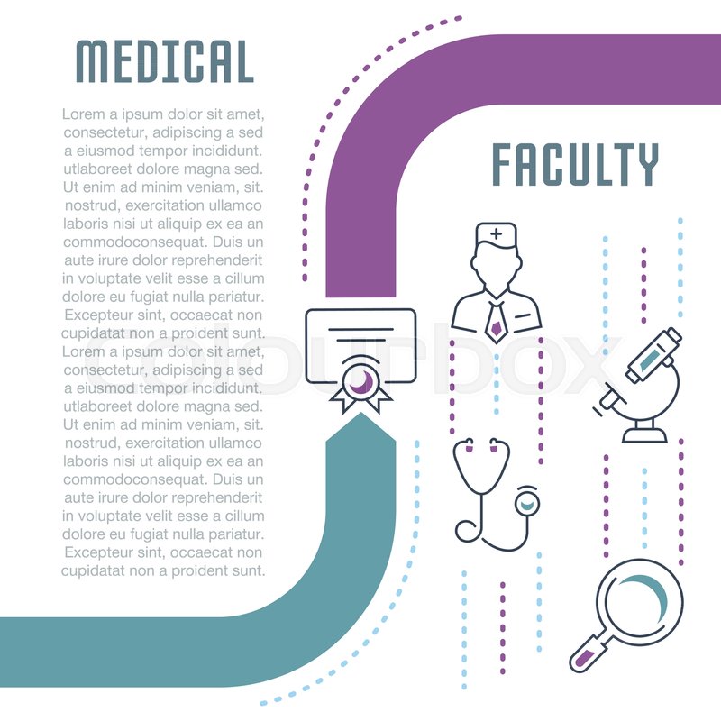 Line Illustration Of Medical Faculty Stock Vector Colourbox