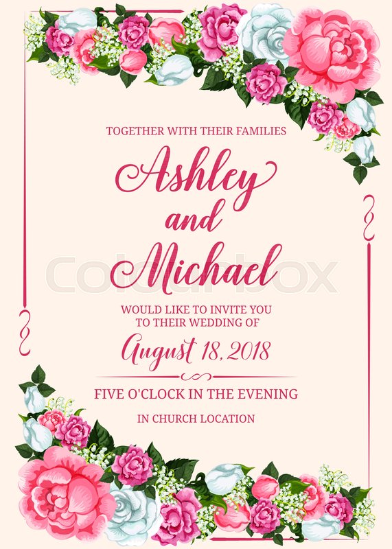 wedding card flower border