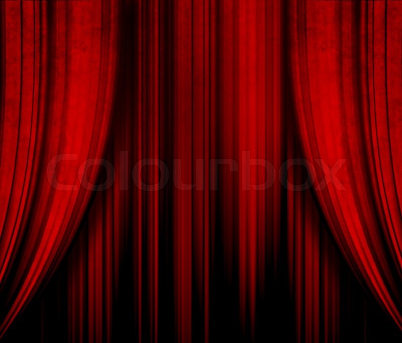 Dark Red Theater Curtain Stock Image Colourbox