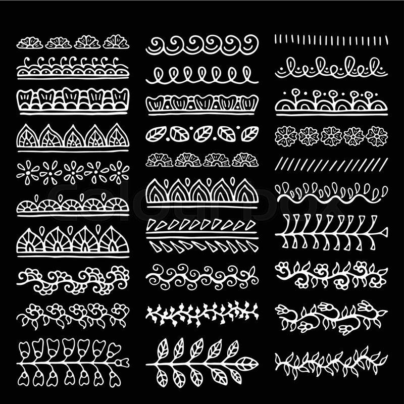 Mehndi Style Vector Dividers Set Of Stock Vector Colourbox