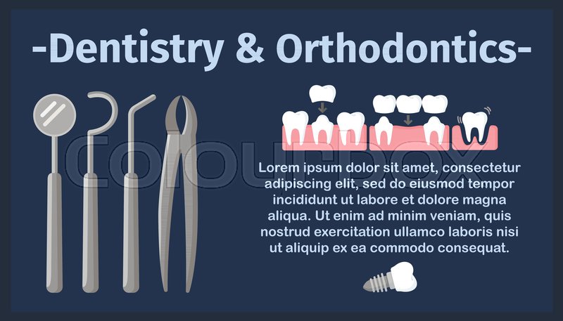 Dental Clinic Horizontal Banner With Stock Vector Colourbox