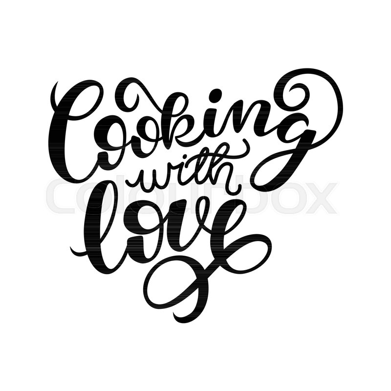 cooking with love handwritten card printable quote template