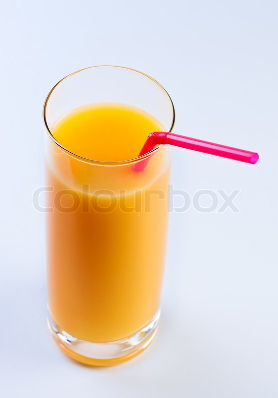 Download Orange juice with tubule in glass top view | Stock Photo ... Yellowimages Mockups