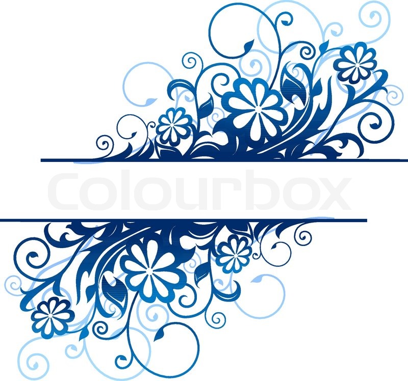 blue wedding borders