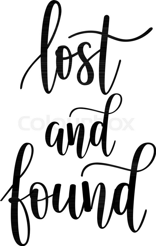 Lost And Found Vector Motivational Stock Vector Colourbox