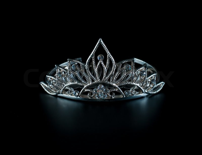 Tiara or diadem with reflection on dark background | Stock Photo