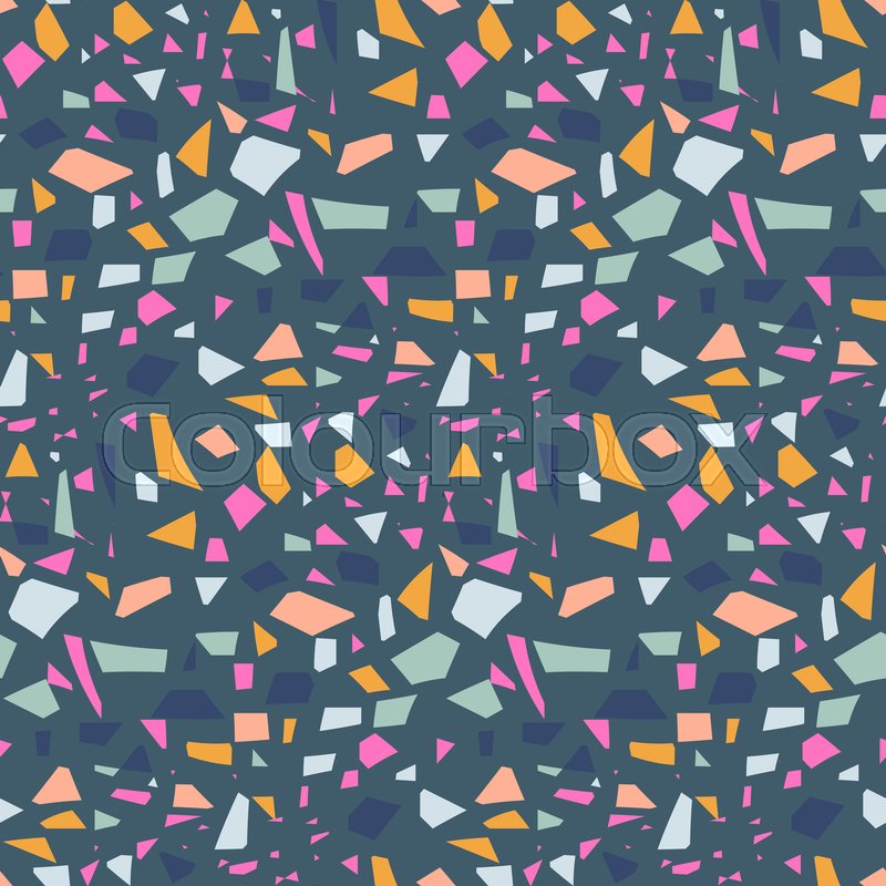 Terrazzo Tile Background Vector Pattern Design Dark Blue Mix Texture Terrazzo Tile Background Vector Pattern Design Dark Blue Mix Texture