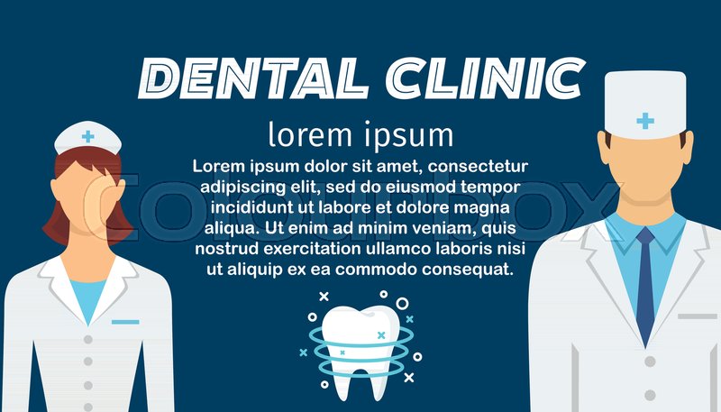 Dental Clinic Horizontal Banner With Stock Vector Colourbox