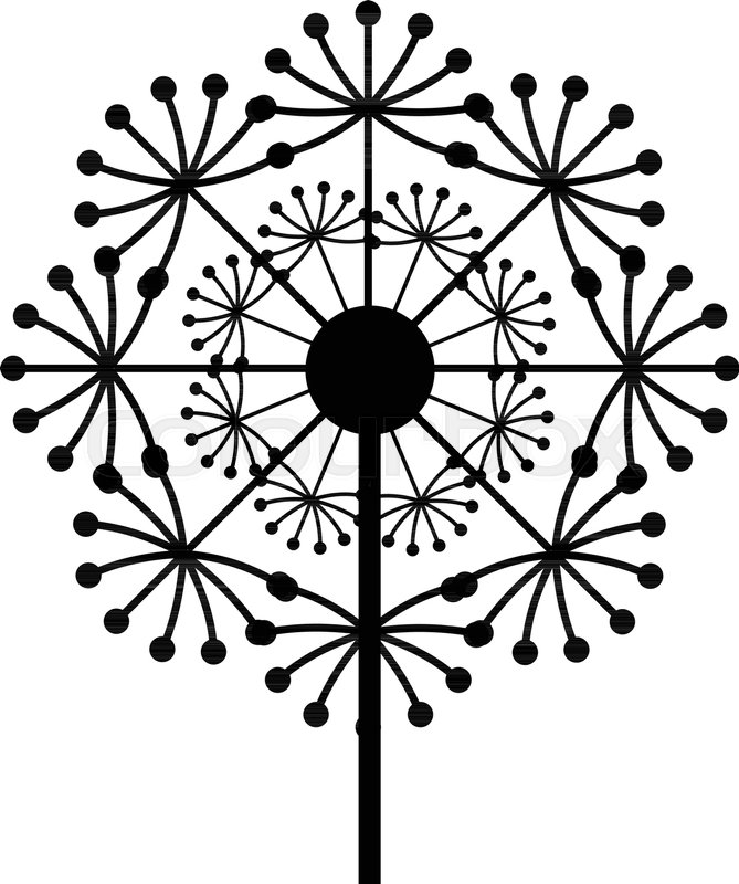 Natural Dandelion Icon Simple Stock Vector Colourbox