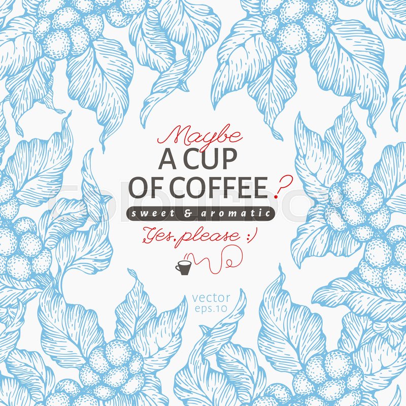 Coffee Tree Banner Template Vector Stock Vector Colourbox