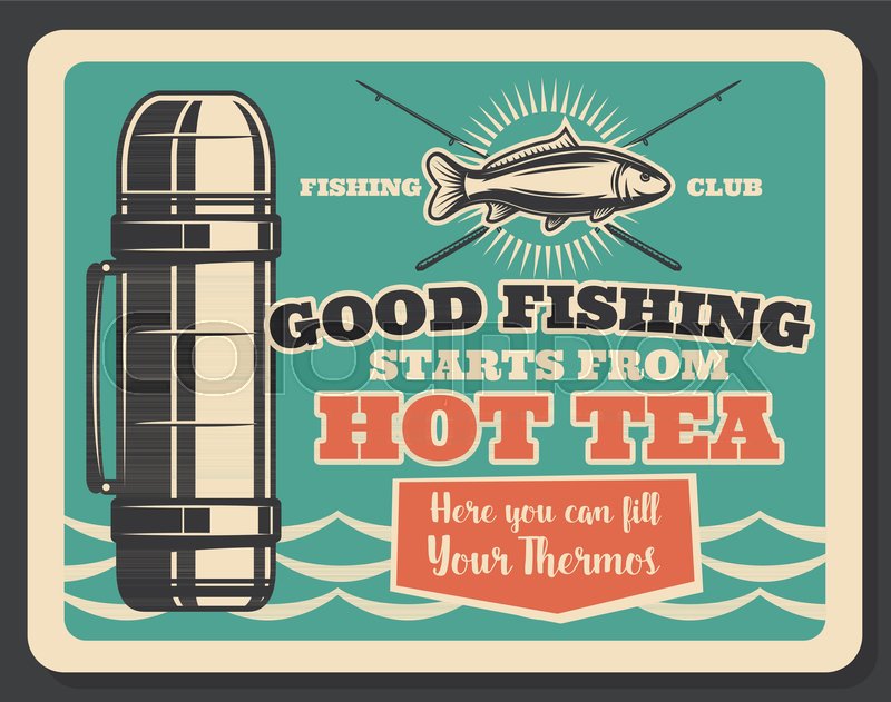 Fishing Sport Retro Banner Template Stock Vector Colourbox