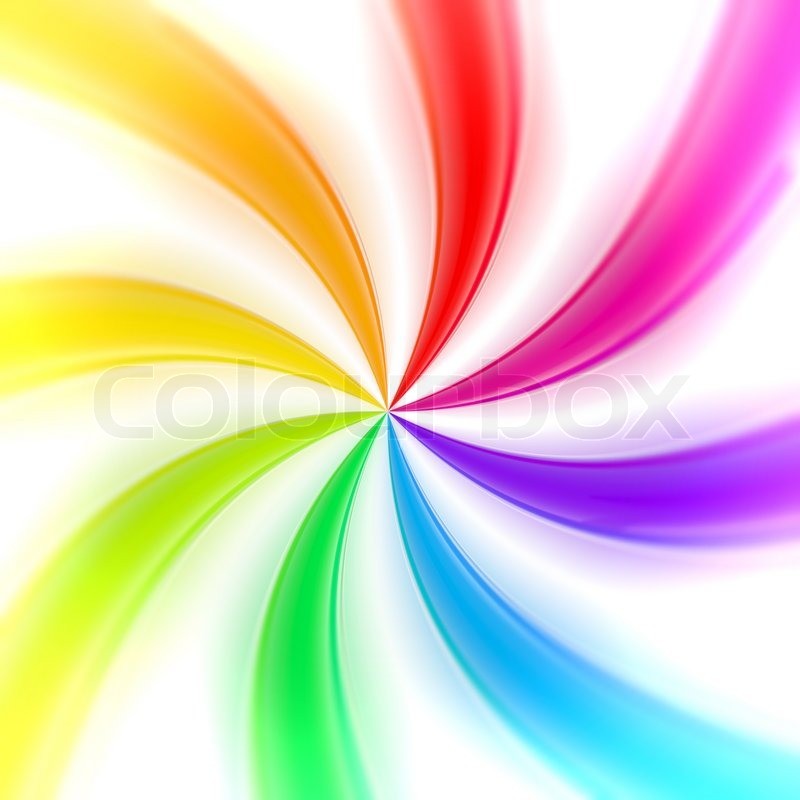 Abstract swirl rainbow background made | Stock image | Colourbox