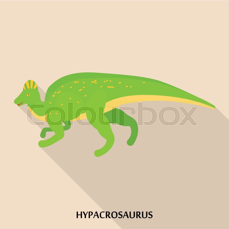 Hypacrosaurus icon. Flat illustration Stock vector Colourbox