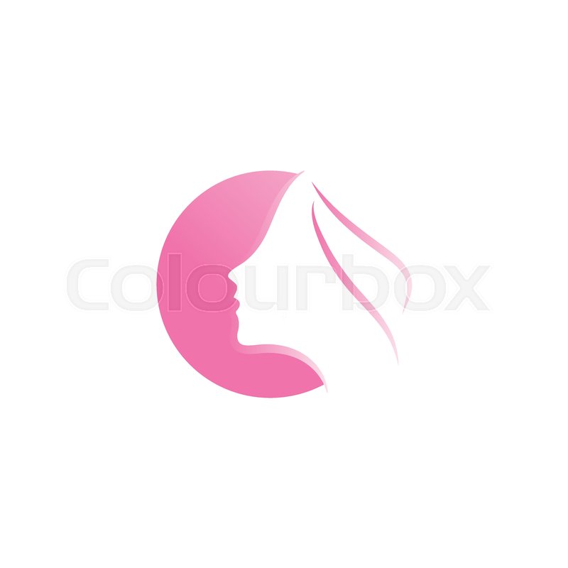 spa aesthetic girl logo design template vector stock vector