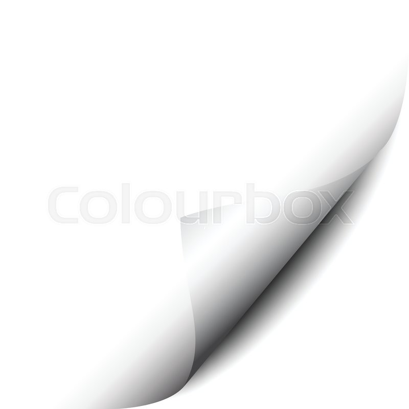 Page curl vector illustration on white | Stock vector | Colourbox