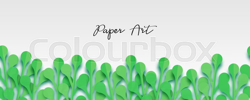Paper Vector Art Grass Origami Stock Vector Colourbox