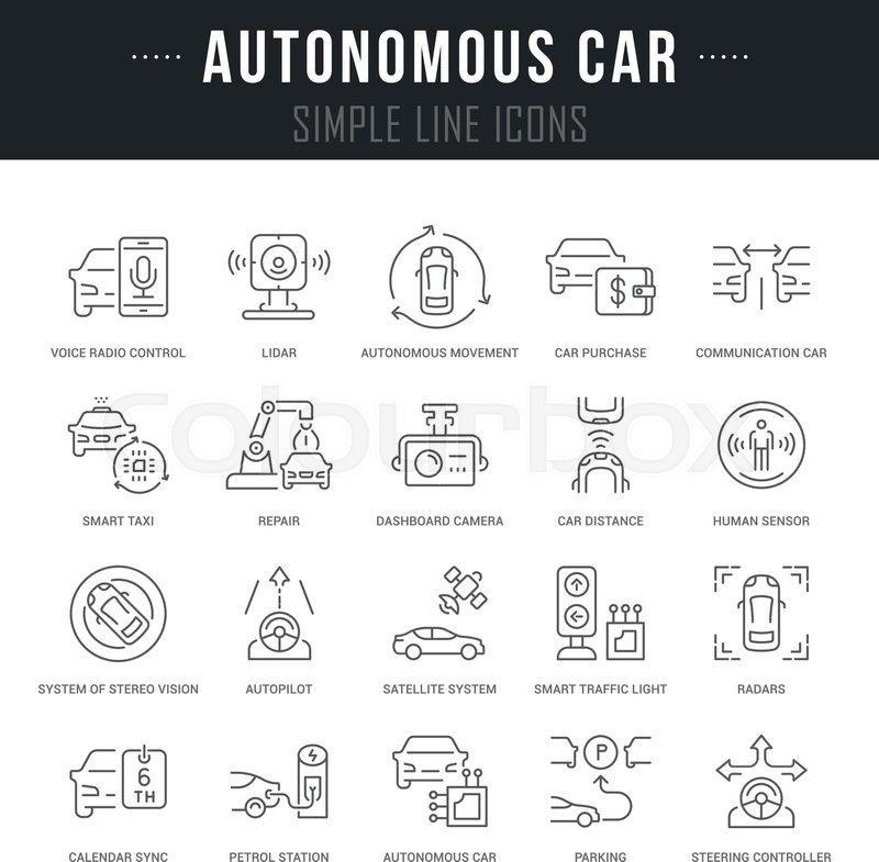 Set Of Outline Signs And Symbols Of Stock Vector Colourbox